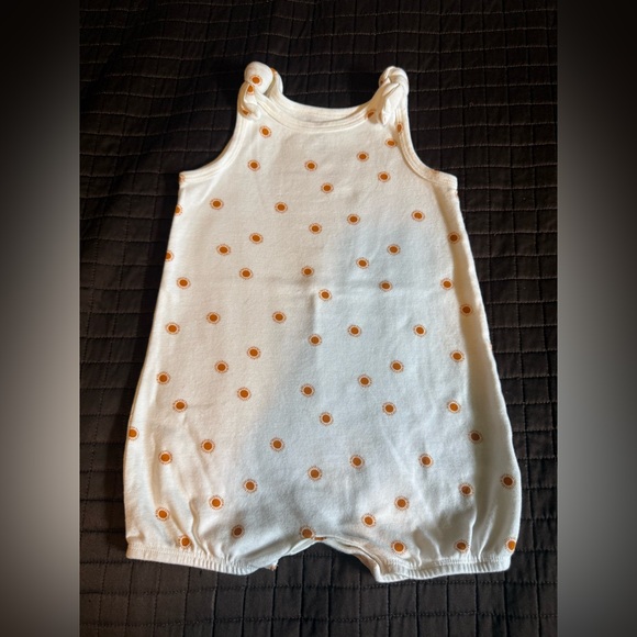 Carters Sleeveless Bubble Romper with Orange Suns 18m - Picture 1 of 3